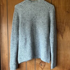 Gray mock neck sweater